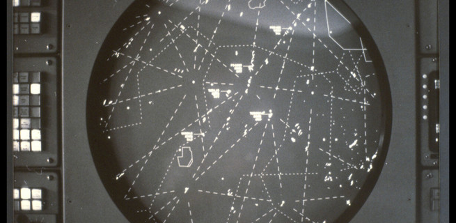 Banner image: Photo of a vintage radar scope